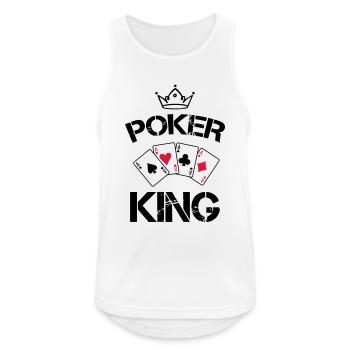poker king 1 - Männer Tank Top atmungsaktiv - Weiß - Vorne - Nick (188cm)