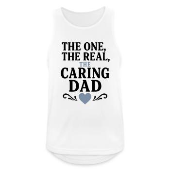 Caring Dad das Original Vatertag - Männer Tank Top atmungsaktiv - Weiß - Vorne - Nick (188cm)