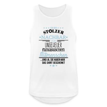 Ungeheuer fantastische Mitmenschen - Nachbar - Männer Tank Top atmungsaktiv - Weiß - Vorne - Nick (188cm)