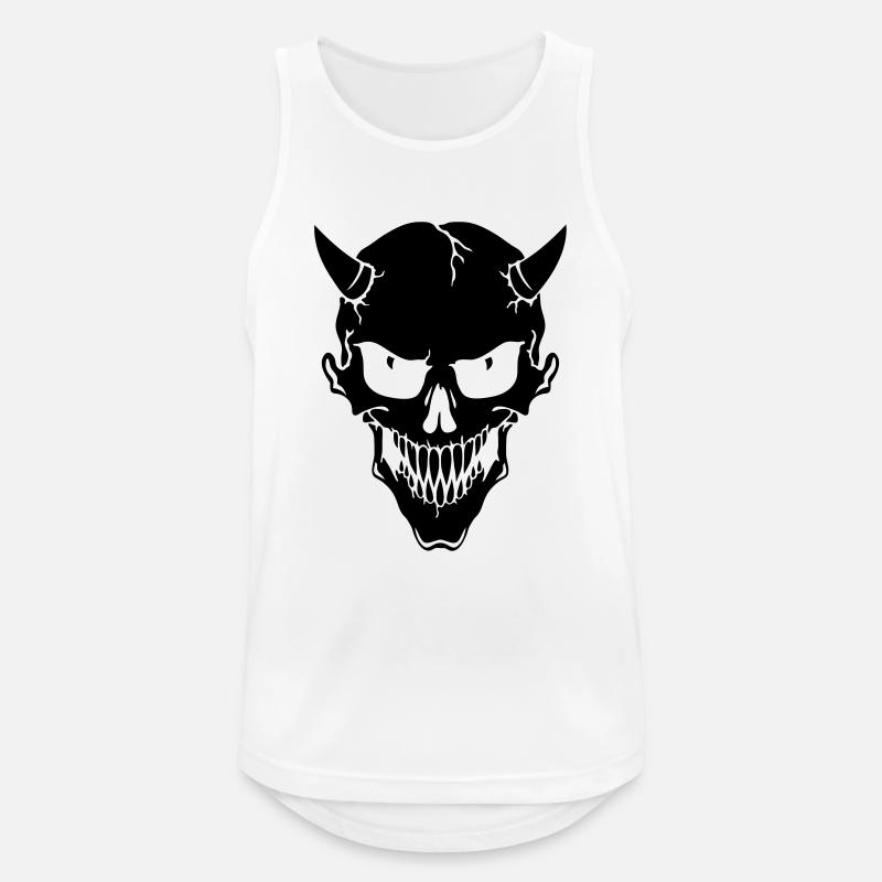 Devil - Men's Breathable Tank Top - white