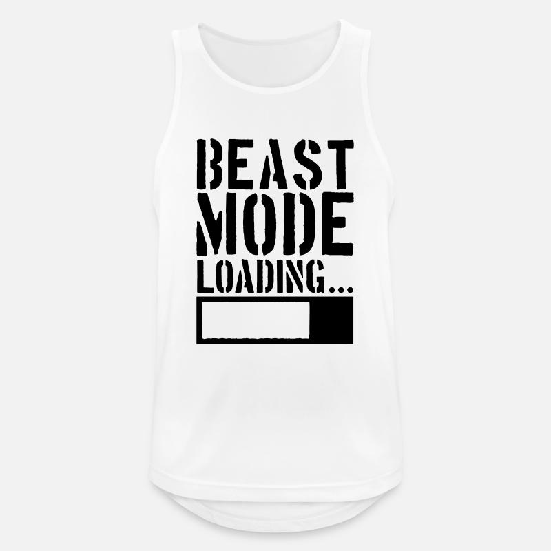 Caution Beast Mode Loading - Men's Breathable Tank Top - white