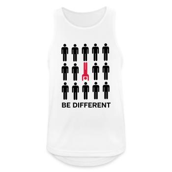 Be Different (Handstand) - Männer Tank Top atmungsaktiv - Weiß - Vorne - Nick (188cm)