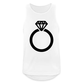 Ring - Männer Tank Top atmungsaktiv - Weiß - Vorne - Nick (188cm)