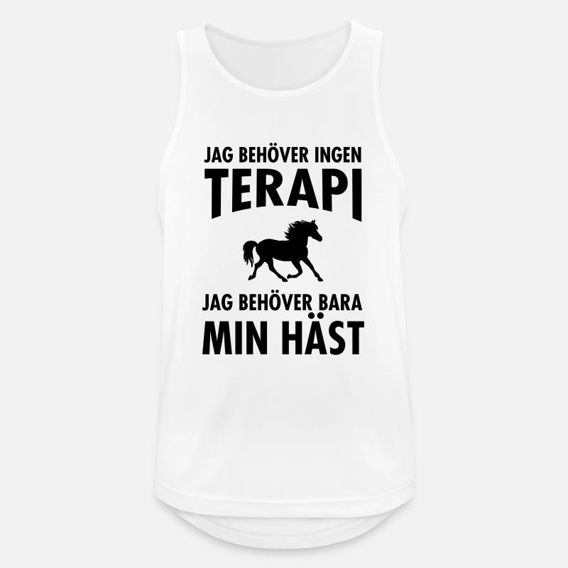 Terapi Min Häst - Men's Breathable Tank Top - white
