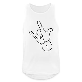 hand - Männer Tank Top atmungsaktiv - Weiß - Vorne - Nick (188cm)