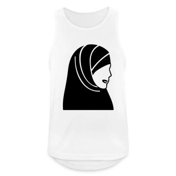 hijab headscarf muslim woman - Men's Breathable Tank Top - white - Front - Nick (188cm)