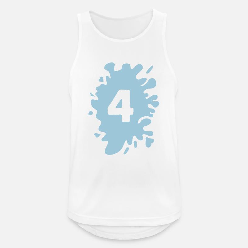 Klecks 4 - Männer Tank Top atmungsaktiv - Weiß