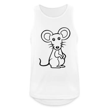 Mouse Mouse Cute Little Rat Rodent Friendly - Men's Breathable Tank Top - white - Front - Nick (188cm)