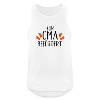 Oma - Männer Tank Top atmungsaktiv - Weiß - Vorne - Nick (188cm)