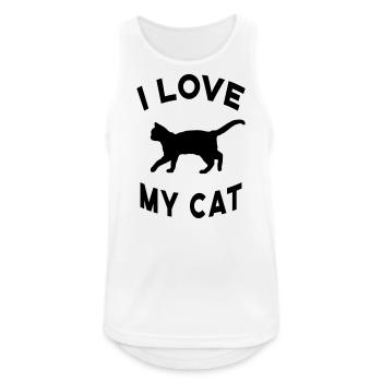 Chat Chats Chat Ami Chat Dame ChatOn - Débardeur respirant Homme - blanc - Devant - Nick (188cm)