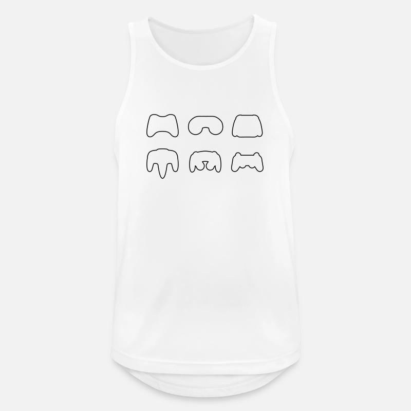 Controller - Männer Tank Top atmungsaktiv - Weiß