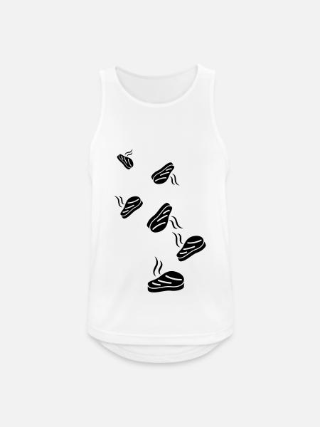 Steak icon Silhouette - Männer Tank Top atmungsaktiv - Weiß