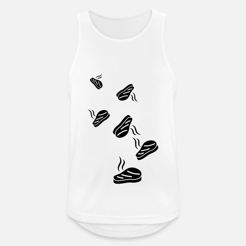 Steak icon Silhouette - Männer Tank Top atmungsaktiv - Weiß