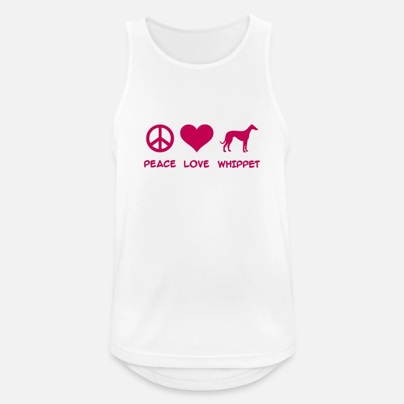 Whippet - Männer Tank Top atmungsaktiv - Weiß