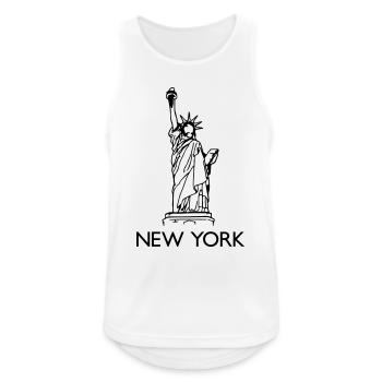 new_york - Männer Tank Top atmungsaktiv - Weiß - Vorne - Nick (188cm)