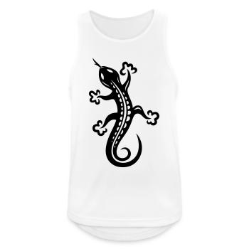 Echse, Eidechse - Männer Tank Top atmungsaktiv - Weiß - Vorne - Nick (188cm)