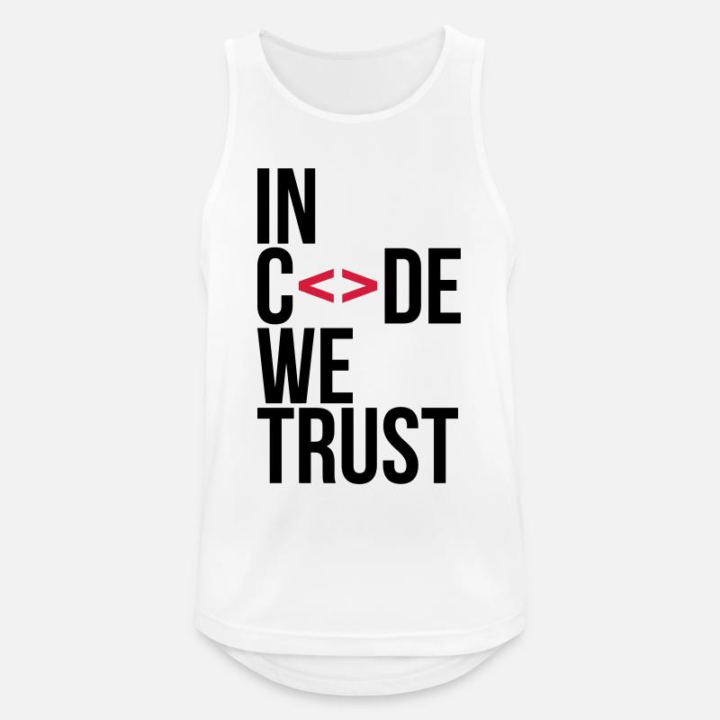 in code we trust ! - Men's Breathable Tank Top - white