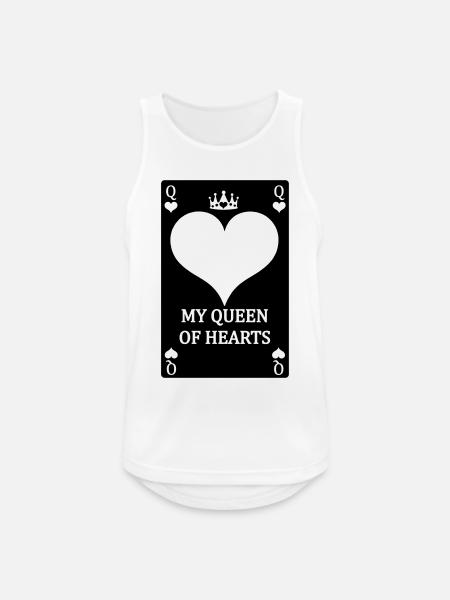 Playing card MY QUEEN OF HEARTS - Men's Breathable Tank Top - white