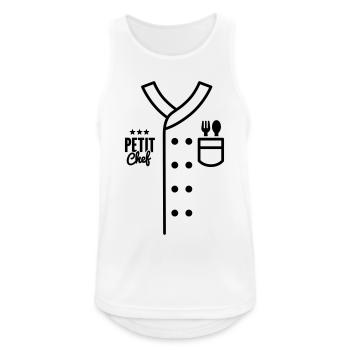 Kinder Koch Uniform Petit Chef Kind Kochen kostüm - Männer Tank Top atmungsaktiv - Weiß - Vorne - Nick (188cm)
