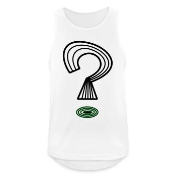 Fragezeichen von Cean - Männer Tank Top atmungsaktiv - Weiß - Vorne - Nick (188cm)