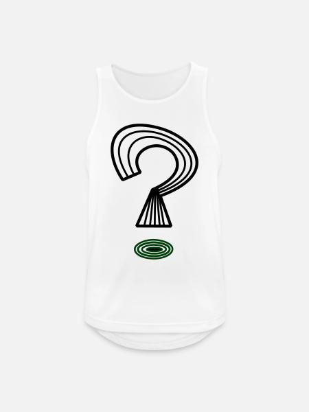 Fragezeichen von Cean - Männer Tank Top atmungsaktiv - Weiß