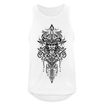 Powerful tribal viking pattern, symbol of strength - Men's Breathable Tank Top - white - Front - Nick (188cm)