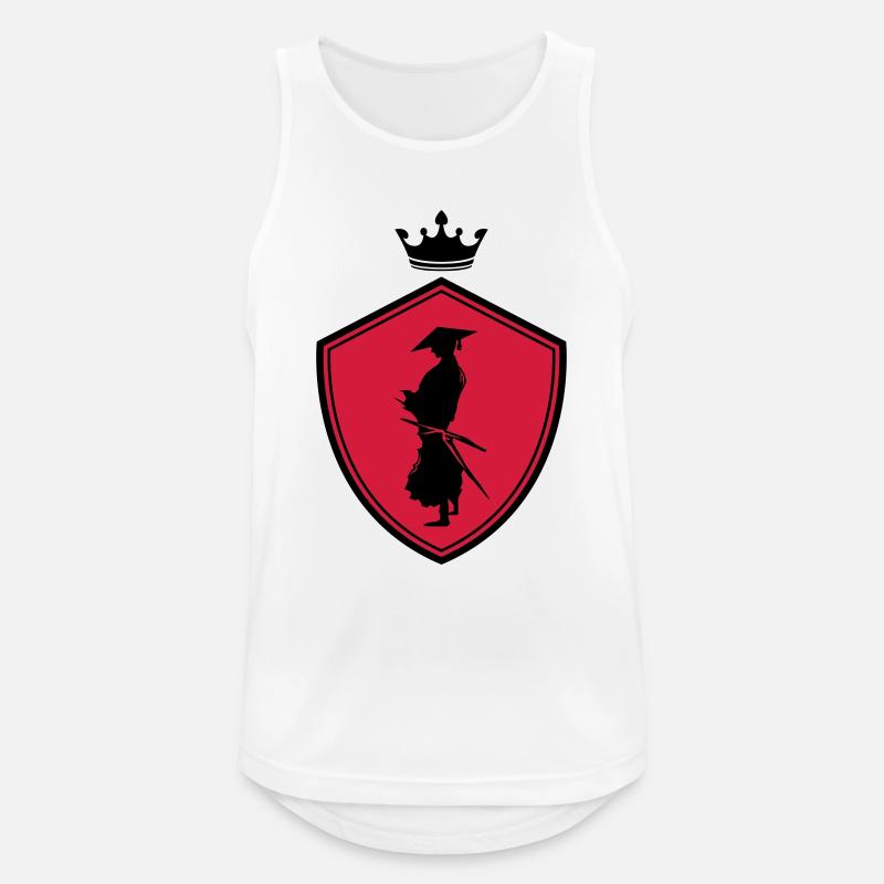 Samurai Warrior Crest - Men's Breathable Tank Top - white