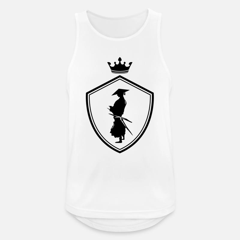 Samurai Warrior Crest - Men's Breathable Tank Top - white