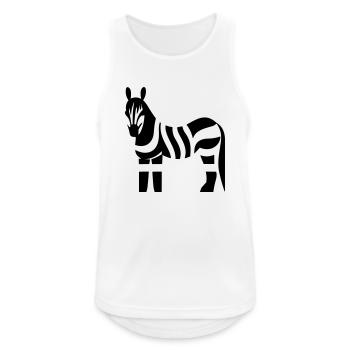 Zebra - Männer Tank Top atmungsaktiv - Weiß - Vorne - Nick (188cm)