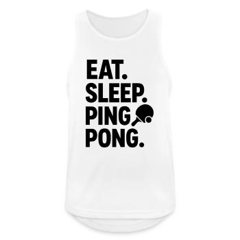 Tennis de table, ping-pong, ping-pong, ping-pong - Débardeur respirant Homme - blanc - Devant - Nick (188cm)