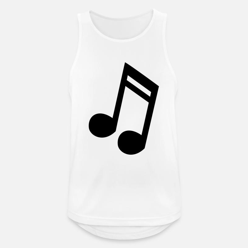 Note 16tel Musik Töne Geschenkidee - Männer Tank Top atmungsaktiv - Weiß