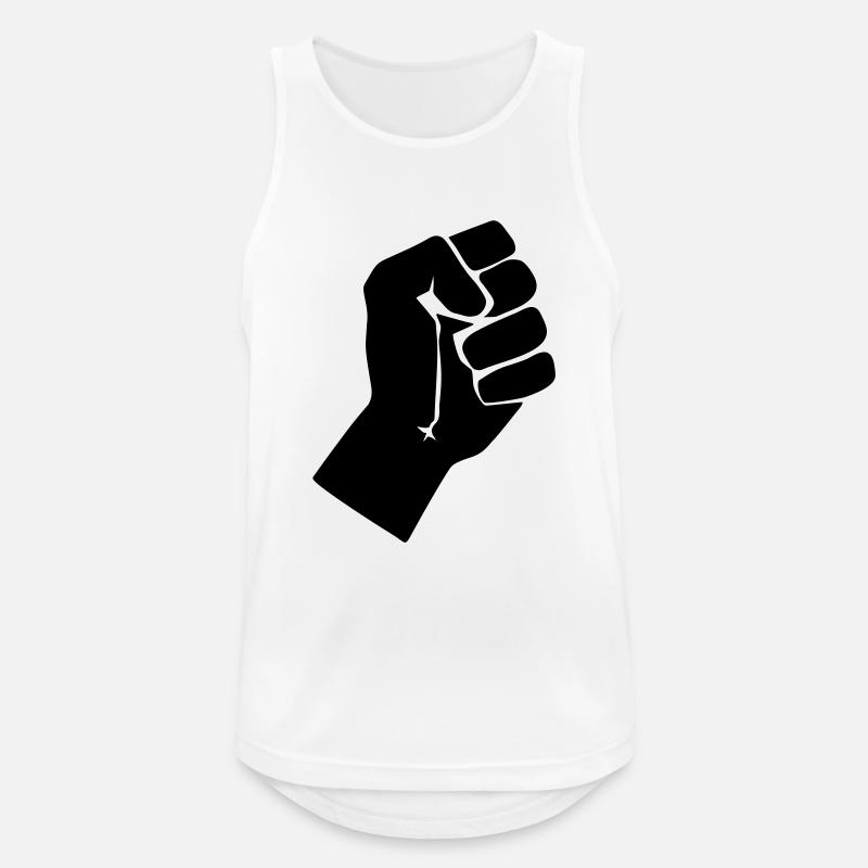 Faust - Männer Tank Top atmungsaktiv - Weiß