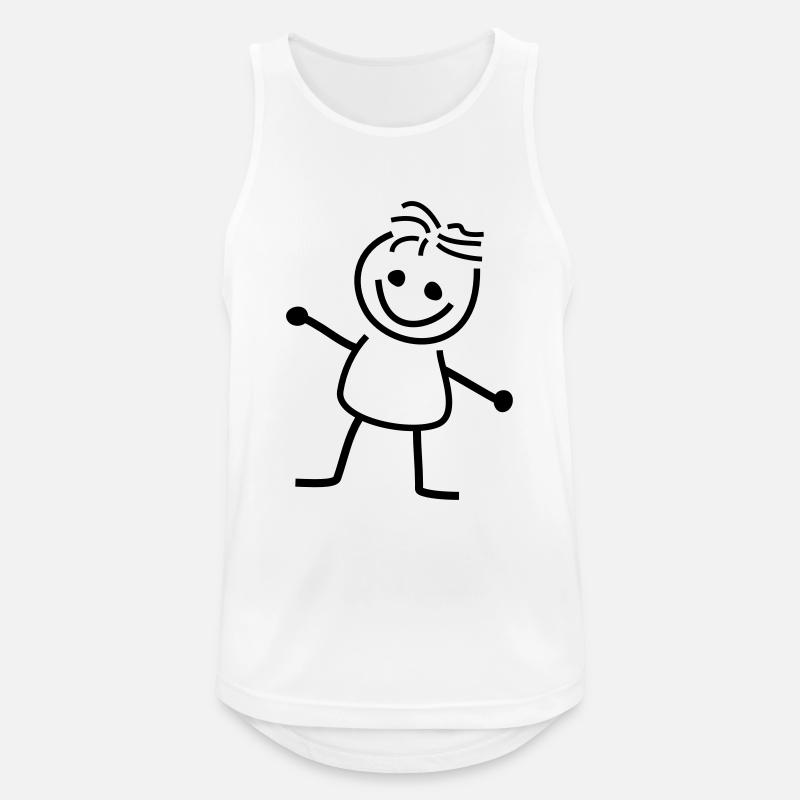 Basic Fred - Männer Tank Top atmungsaktiv - Weiß