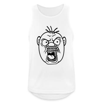 schreien mann boese bruellen wuetend sauer veraerg - Männer Tank Top atmungsaktiv - Weiß - Vorne - Nick (188cm)