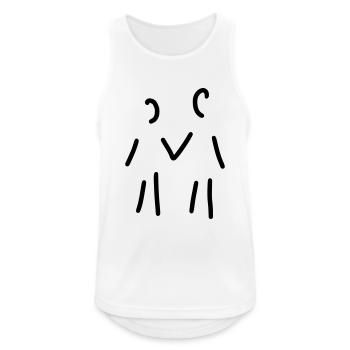 paar zwei personen - Männer Tank Top atmungsaktiv - Weiß - Vorne - Nick (188cm)