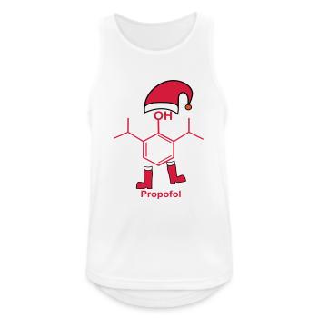 Propofol Père Noël - Débardeur respirant Homme - blanc - Devant - Nick (188cm)