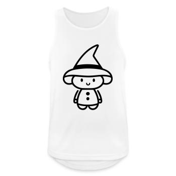 Kleine Hexe - Männer Tank Top atmungsaktiv - Weiß - Vorne - Nick (188cm)