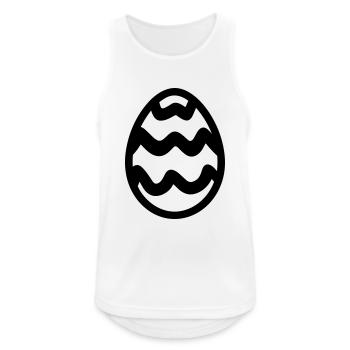 Ei - Männer Tank Top atmungsaktiv - Weiß - Vorne - Nick (188cm)