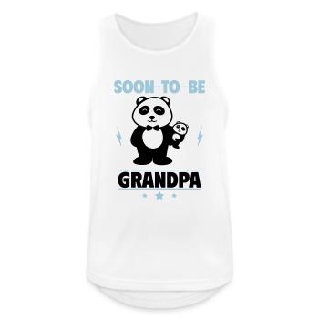 Bald Opa – Lustiges Panda-Motiv für werdende Opa - Männer Tank Top atmungsaktiv - Weiß - Vorne - Nick (188cm)