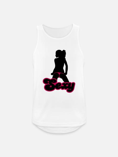 Sexy - Männer Tank Top atmungsaktiv - Weiß