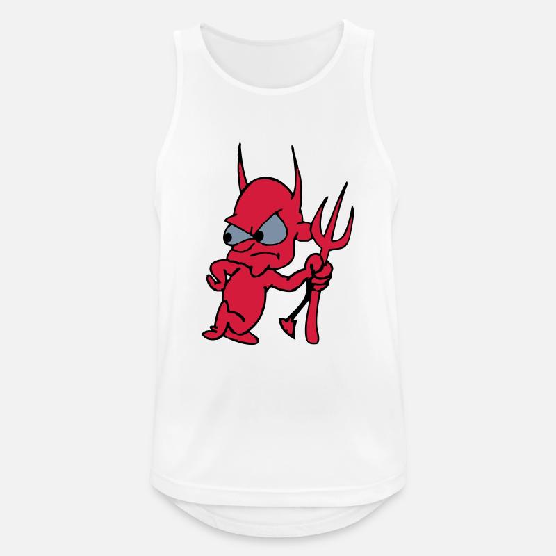 Teufel - Männer Tank Top atmungsaktiv - Weiß