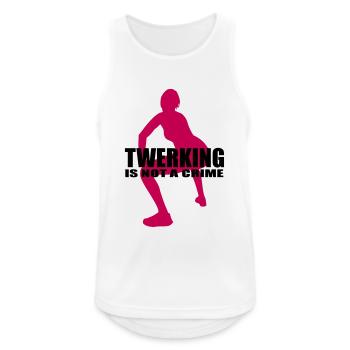 twerking ist kein kriminelles Sprichwort - Männer Tank Top atmungsaktiv - Weiß - Vorne - Nick (188cm)