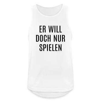 Hund spielen lustige Hunde Sprüche Hundebesitzer - Männer Tank Top atmungsaktiv - Weiß - Vorne - Nick (188cm)