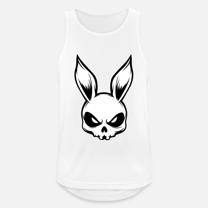 Rabbit Skull Skeleton - Men's Breathable Tank Top - white