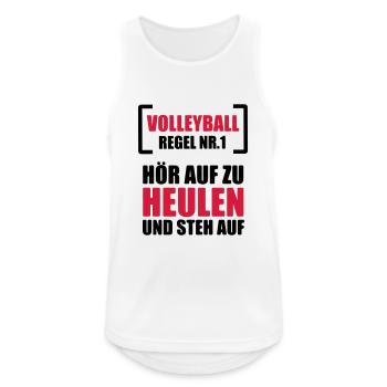 Volleyball Shirt - Beachvolleyball Shirt - Team - Männer Tank Top atmungsaktiv - Weiß - Vorne - Nick (188cm)