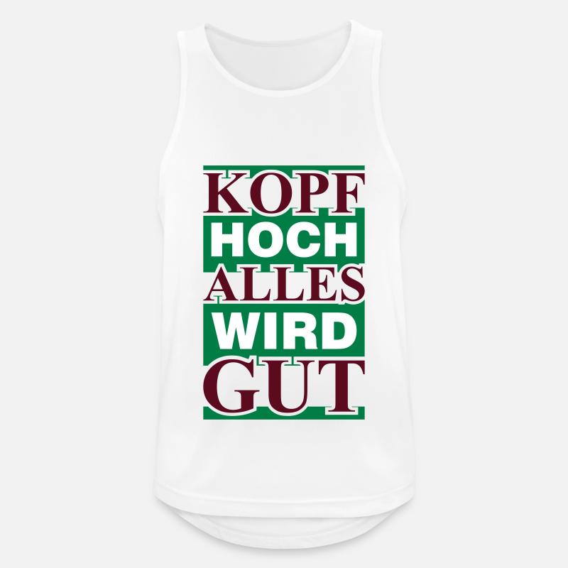 alles wird gut - Männer Tank Top atmungsaktiv - Weiß