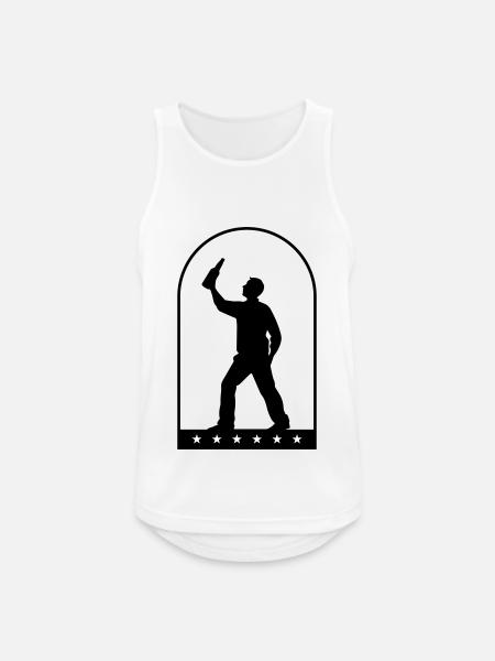 Drinking Bottle of Beer - Men's Breathable Tank Top - white