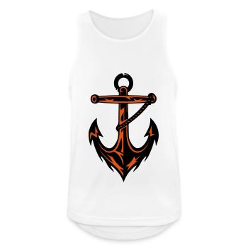 Anker Hafen Icon - Männer Tank Top atmungsaktiv - Weiß - Vorne - Nick (188cm)