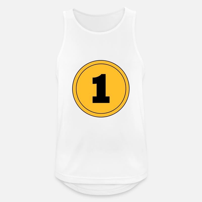 Nummer 1 - Männer Tank Top atmungsaktiv - Weiß