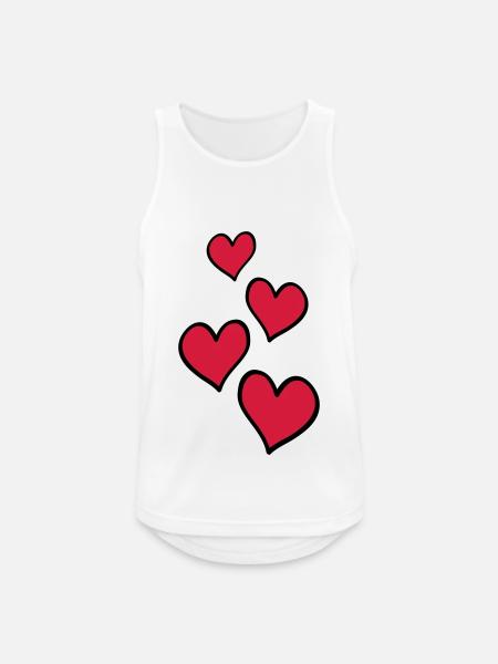 Hearts Love Symbol - Men's Breathable Tank Top - white